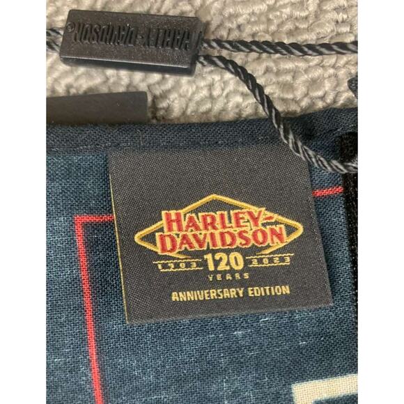Harley Davidson Bandana Black 120th Anniversary Speedbird Graphic NWT Cotton - Picture 4 of 10